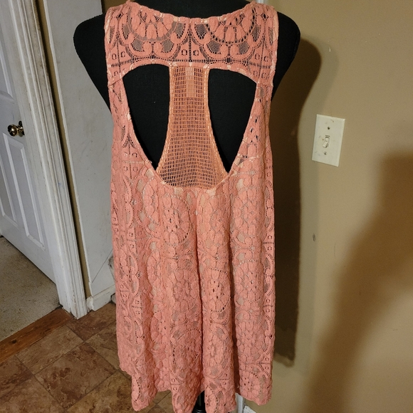 Free People Mauve Lace Slip on Dress - Picture 5 of 10